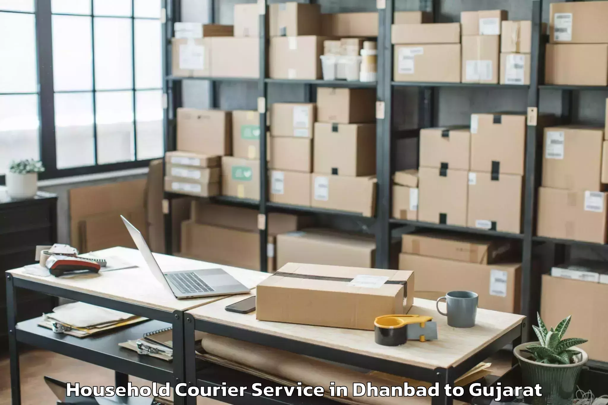 Reliable Dhanbad to Dahej Port Household Courier